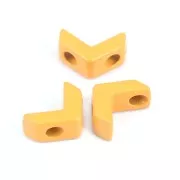 Cuenta de zamac forma pequeño cheurón 6x8 mm - Naranja x1