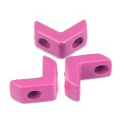 Cuenta de zamac forma pequeño cheurón 6x8 mm - Prune x1