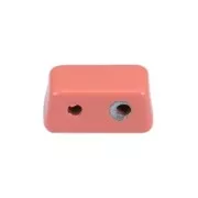 Cuenta de zamac forma rectangular 8x4 mm - Vieux rose x1
