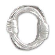 Cuenta pasante para cuero Regaliz 15x4 mm plateado antiguo|raw }}