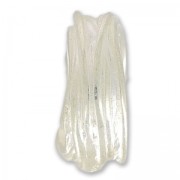 Cuenta pasante para cuero Regaliz 15x7 mm plateado antiguo