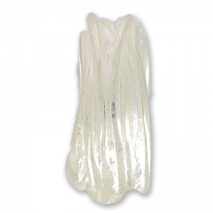 Cuenta pasante para cuero Regaliz 15x7 mm plateado antiguo