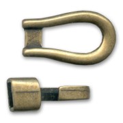 Cierre gancho para cordón 3 mm bronce x1