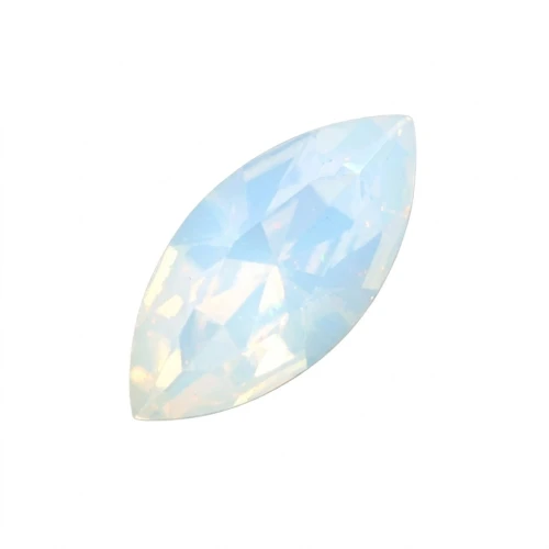 Navette PureCrystal 10x5 mm White Opal