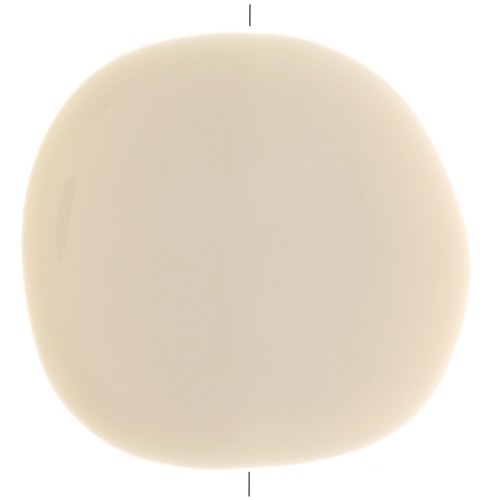 Disco irregular de resina opaque 37x39 mm - Crema x1