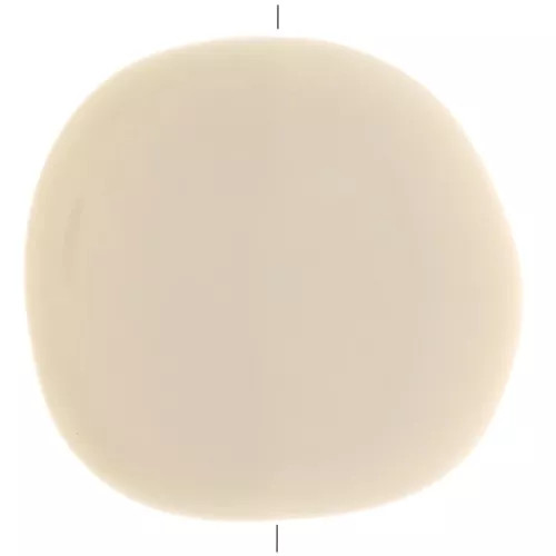 Disco irregular de resina opaque 37x39 mm - Crema x1