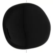 Disco irregular de resina opaque 37x39 mm - Negro x1