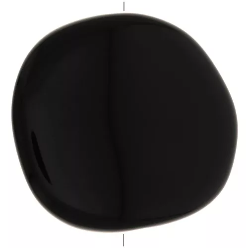 Disco irregular de resina opaque 37x39 mm - Negro x1