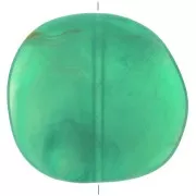Disco irregular de resina 37x39 mm - Verde marmoleado x1