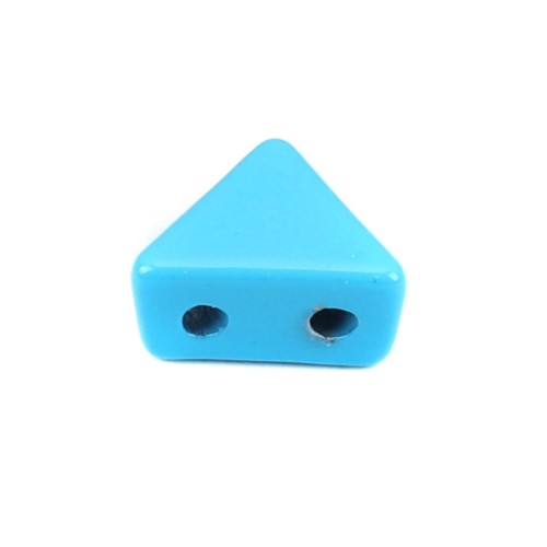 Cuenta de zamac forma triángulo 6x7 mm - Azul claro x1