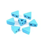 Cuenta de zamac forma triángulo 6x7 mm - Azul claro x1