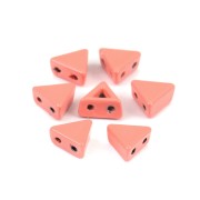 Cuenta de zamac forma triángulo 6x7 mm - Rosa Antiguo x1