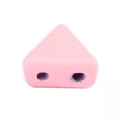 Cuenta de zamac forma triángulo 6x7 mm - Rosa x1