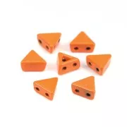 Cuenta de zamac forma triángulo 6x7 mm - Naranja x1