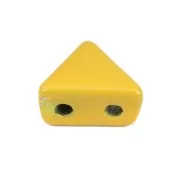 Cuenta de zamac forma triángulo 6x7 mm - Amarillo x1