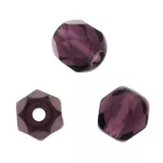 Facetadas 4 mm Dark Amethyst  x50
