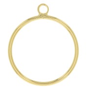 Colgante - Anillo de montaje y tejido 23x20 mm - Chapado de oro 3 micras Dorado x1|raw }}