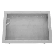 Expositor de joyas para collares y pulseras 35x24x5cm imitación terciopelo - Gris