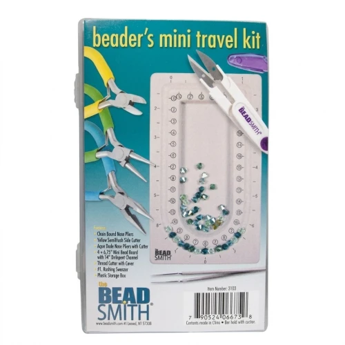 Kit con bandeja para abalorios y pinzas 17x10 cm x 1