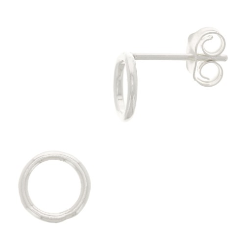 Ganchos pendientes calado 7 mm en plata 925 x2