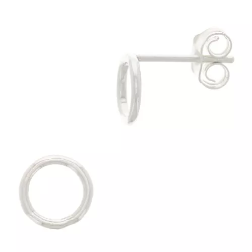 Ganchos pendientes calado 7 mm en plata 925 x2
