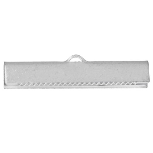 Terminales para apretar 30 mm plateado x2
