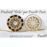 Delos® par Puca® 6x11 mm - Opaque Mix Amethyst Gold Ceramic Look x10g