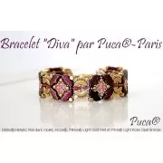 Delos® par Puca® 6x11 mm - Opaque Dark Grey New Picasso x10g