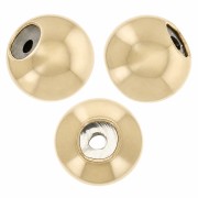 Cuenta pasante de 3 mm con un agujero de 0,6 mm - Gold Filled (oro laminado) x50