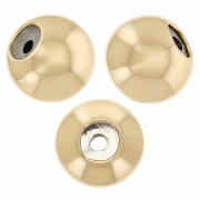 Cuenta pasante de 3 mm con un agujero de 0,6 mm - Gold Filled (oro laminado) x50
