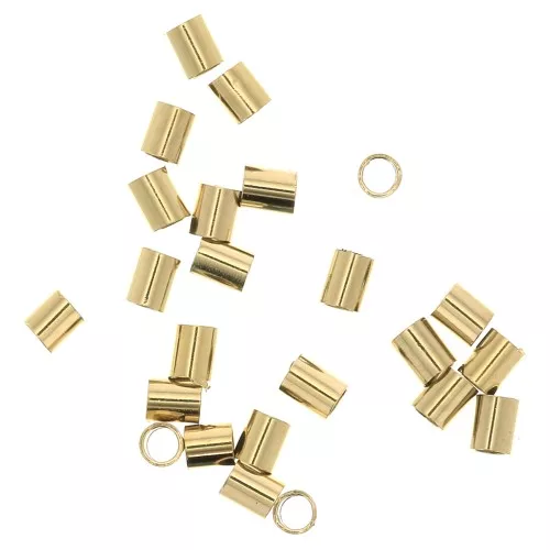 Cuenta tubo 1.9x1.5 mm de Gold Filled x50