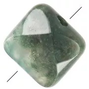 Cuenta facetada cuadrada 12 mm de piedra gema - Agate Indienne x1