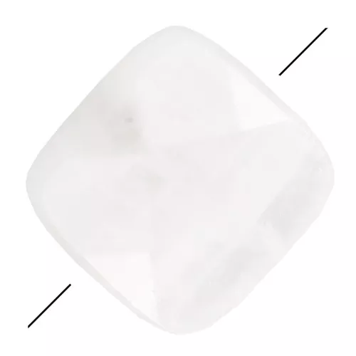 Cuenta facetada cuadrada 10 mm de piedra gema - Pierre de Lune x1