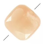 Cuenta facetada cuadrada 12 mm de piedra gema - Pierre de Lune Mix Rosa x1