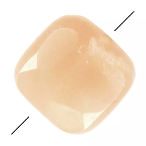 Cuenta facetada cuadrada 12 mm de piedra gema - Pierre de Lune Mix Rosa x1