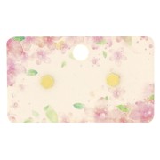 Paquete de 50 soportes de joyería de 3x5cm para pendientes - Blanco flores Rosa