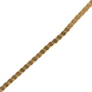 Mini cuentas facetadas poligonales imitación hematita, 3 mm - Golden x 39 cm