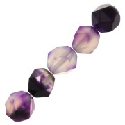 Cuentas hexagonal 8x7 mm piedra gema Agate teñida Morada x10|raw }}