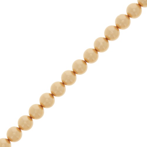 Cuentas nacaradas Preciosa - Round Pearl Maxima - 5 mm Pearl effect Gold x25