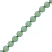 Cuentas nacaradas Preciosa - Round Pearl Maxima - 5 mm Pearlescent Green x25