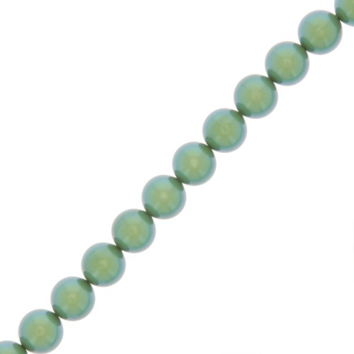 Cuentas nacaradas Preciosa - Round Pearl Maxima - 5 mm Pearlescent Green x25