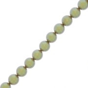 Cuentas nacaradas Preciosa - Round Pearl Maxima - 5 mm Pearlescent Khaki x25