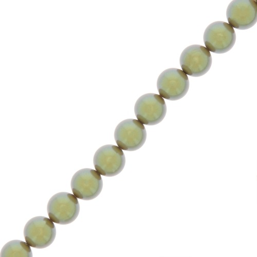Cuentas nacaradas Preciosa - Round Pearl Maxima - 5 mm Pearlescent Khaki x25