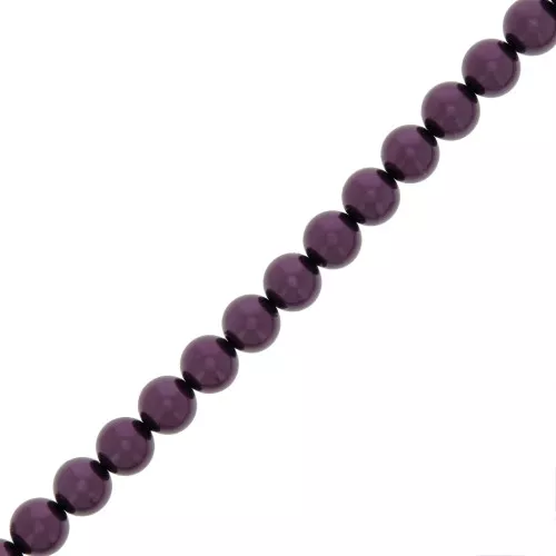 Cuentas nacaradas Preciosa Round Pearl Maxima - 5 mm Pearl Effect Light Burgundy x25