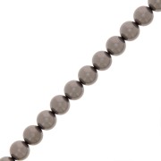 Cuentas nacaradas Preciosa - Round Maxima - 6 mm Pearl Effect Dark Greyx20|raw }}
