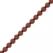 Cuentas nacaradas Preciosa - Round Maxima - 6 mm Pearl Effect Dark Copper x20