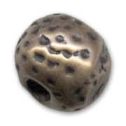 Cuenta metal 10x12 mm bronce x1