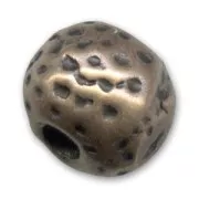 Cuenta metal 10x12 mm bronce x1