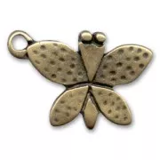 Dije mariposa 26x18mm bronce x1