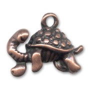 Dije tortuga 13 mm cobre antiguo x1|raw }}
